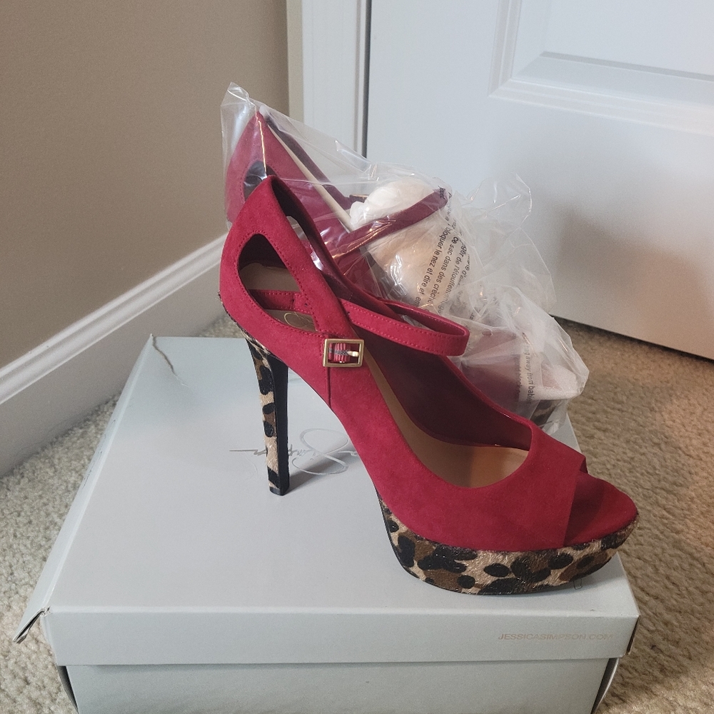 Brand New Jessica Simpson Animal Print Heels